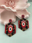 Evil Eye Animal Print Earrings