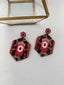 Evil Eye Animal Print Earrings